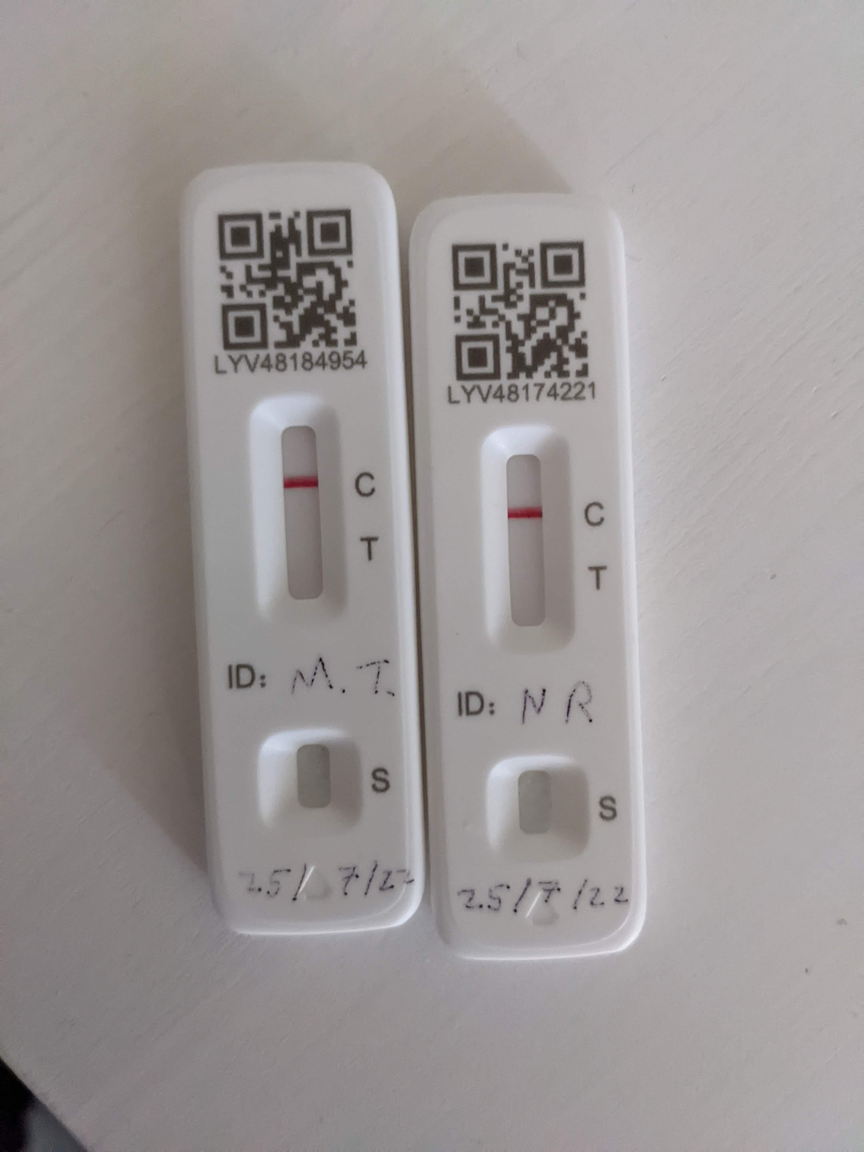 Two negative covid tests