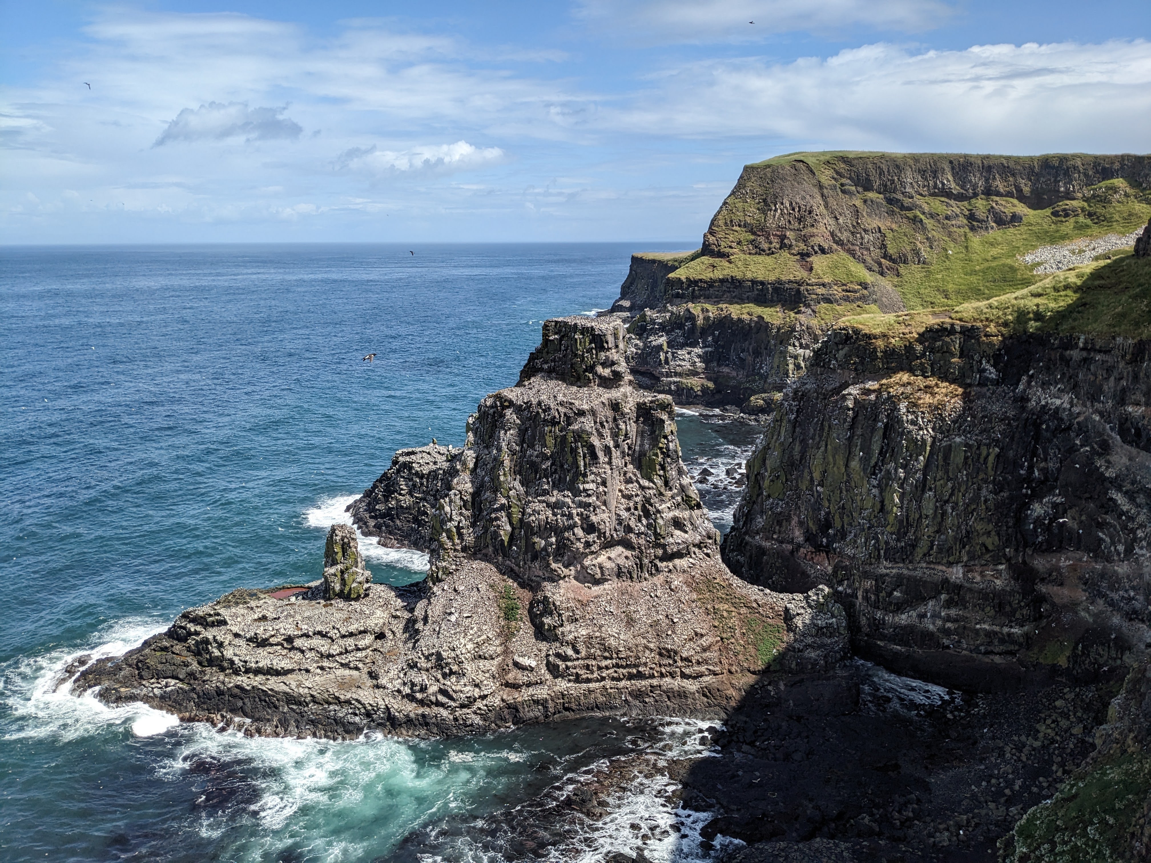 the sea stacks at Rathlin